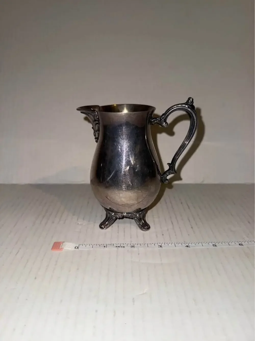 W.M. Rogers Water Creamer Pitcher Sterling Silver Plate Vintage